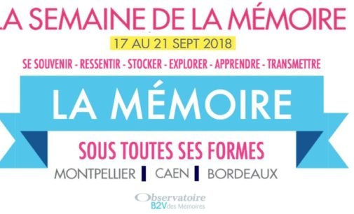 LA SEMAINE DE LA MEMOIRE du 17 au 21 Septembre 2018